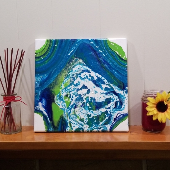 12"x12" Handmade paint pour - Picture 1 of 7